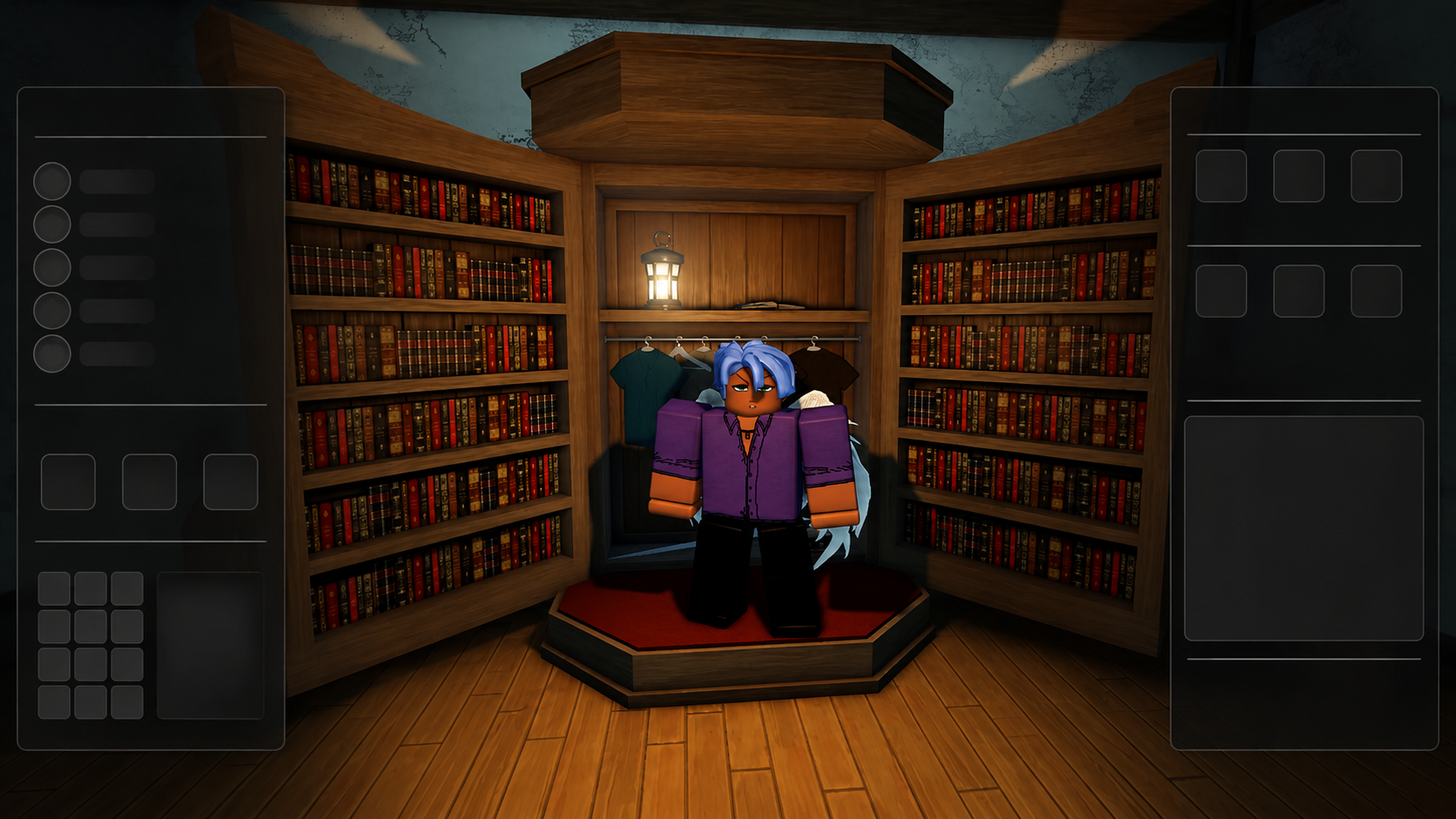 Fantasy character customization room